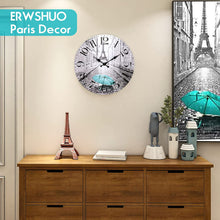 Load image into Gallery viewer, Wall Clock-Paris Decor for Bedroom-Eiffel Tower Decor-12 Inch - EK CHIC HOME