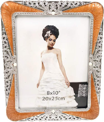 8x10 Inch Creamy/Brown Wedding Picture Frame, - EK CHIC HOME