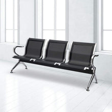 Load image into Gallery viewer, Waiting Room Chair with Arms 3-Seat Reception Bench for Business - EK CHIC HOME