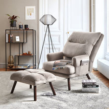 Load image into Gallery viewer, Living Room Set with Recliner Accent Chair and Ottoman - EK CHIC HOME
