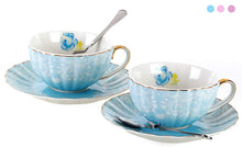 Load image into Gallery viewer, CHIC Porcelain Tea Cup and Saucer Coffee Cup Set with Saucer and Spoon - EK CHIC HOME