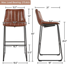 Load image into Gallery viewer, 30&#39;&#39; Height Fashionable Pub Stool Leather Chairs-Set of 4 - EK CHIC HOME