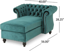 Load image into Gallery viewer, Modern Glam Chesterfield Chaise Lounge - EK CHIC HOME