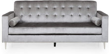 Load image into Gallery viewer, Modern Glam Tufted Velvet 3 Seater Sofa, Smoke - EK CHIC HOME