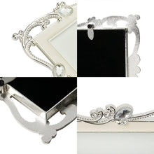 Load image into Gallery viewer, Metal Picture Frame Silver Plated Enamel and Jewels 5x7 Inch - EK CHIC HOME