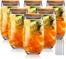 Load image into Gallery viewer, Tall Drinking Glass Cups with Lids and Straws,16 OZ Highball Glasses - EK CHIC HOME