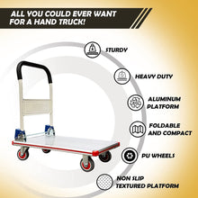 Load image into Gallery viewer, Aluminum Folding Cart with Wheels - Platform Truck - Weight Capacity 400lbs - EK CHIC HOME
