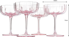 Load image into Gallery viewer, Flower Vintage Glass Coupes 7oz by The Wine Savant - EK CHIC HOME