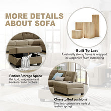 Load image into Gallery viewer, Sectional L-Shaped, Modular, Footstool Saving Storage, Elegant Velvet - EK CHIC HOME