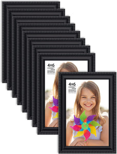 4x6 Picture Frames (Gold, 6 Pack), Contemporary Frame Set - EK CHIC HOME