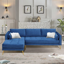 Load image into Gallery viewer, Sectional Sofa with 2 Pillows, L-Shape Upholstered - EK CHIC HOME