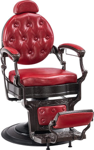 Heavy Duty Metal Vintage Barber Chair All Purpose Hydraulic Recline - EK CHIC HOME