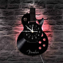 Load image into Gallery viewer, Music Wall Clock, Guitar Vinyl Wall Clock12”(30cm) - EK CHIC HOME