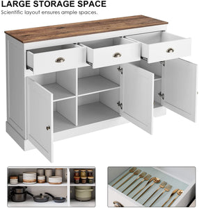 Buffet Cabinet Storage Kitchen Cabinet Sideboard Farmhouse - EK CHIC HOME