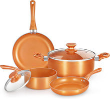 Load image into Gallery viewer, 6 Pieces Pots and Pans Set,Aluminum Cookware Set, Nonstick - EK CHIC HOME