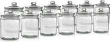 Load image into Gallery viewer, 12 Pc 12 Gallon 64oz Clear Glass Storage Jar with Lids Airtight Food Jars - EK CHIC HOME