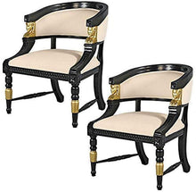 Load image into Gallery viewer, Neoclassical Egyptian Revival Chair, 33.5 Inch, Set of 2 - EK CHIC HOME