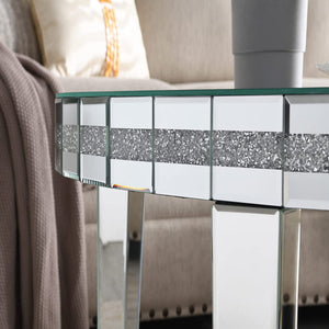 Coffee Table Mirrored with Crystal Inlay Surface - EK CHIC HOME