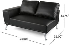 Load image into Gallery viewer, Modern Fabric Chaise Sectional, Black - EK CHIC HOME