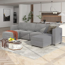 Load image into Gallery viewer, Convertible Sectional Sofa Couch with Adjustable Back - EK CHIC HOME