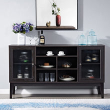Load image into Gallery viewer, Buffet Table Cabinet with Storage, Sideboard Storage Cabinet with 2 Glass Doors - EK CHIC HOME