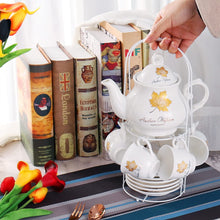 Load image into Gallery viewer, Porcelain Tea Gift Sets,  Including White Metal Stand - EK CHIC HOME