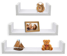 Load image into Gallery viewer, Set of 3 Floating U Shelves - EK CHIC HOME