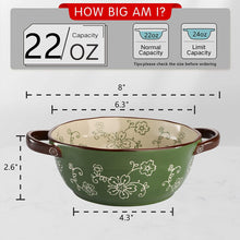 Load image into Gallery viewer, 4 Pack Ceramic Soup Bowls, 22 Ounces Porcelain Serving Bowl Set - EK CHIC HOME