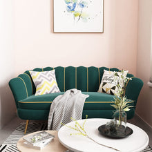 Load image into Gallery viewer, Velvet Loveseat Sofa with Gold Legs, Modern Club 2-Seater - EK CHIC HOME