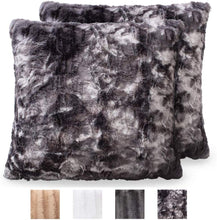 Load image into Gallery viewer, Faux Fur Pillowcases, Set of 2 Decorative Case Sets-18x18 - EK CHIC HOME