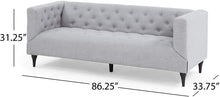 Load image into Gallery viewer, Contemporary Fabric Upholstered Tufted 3 Seater Sofa - EK CHIC HOME
