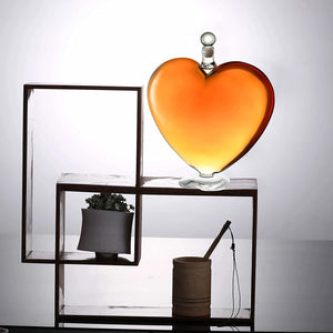 Heart Decanter - Clear, Airtight Container for Liquor & Whiskey- - EK CHIC HOME