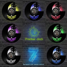Load image into Gallery viewer, The Legend of Zelda Antique LED Lighting Vinyl Record Wall Clock - EK CHIC HOME