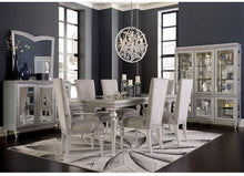 Load image into Gallery viewer, Plaza 9 Piece Dining Set - Table, 2 Arm, 6 Side Chairs in Dove Grey - EK CHIC HOME