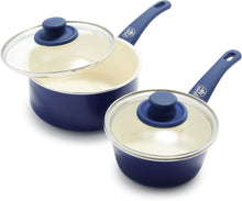 Load image into Gallery viewer, Ceramic Nonstick, 1QT and 2QT Saucepan Pot Set with Lids - EK CHIC HOME