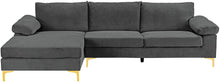 Load image into Gallery viewer, Modern Sectional Sofa L Shaped Velvet with Extra Wide Chaise - EK CHIC HOME