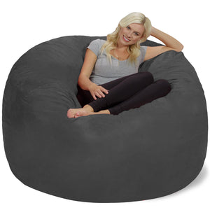 Chill Sack Bean Bag Chair: Giant 6' Memory Foam Furniture Bean Bag - EK CHIC HOME