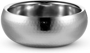 Double Wall Serving Bowl-Hammered Style - EK CHIC HOME