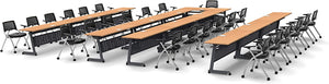 25 Person Tables Seminar/Classroom 38pc Industrial (Seating Included). - EK CHIC HOME