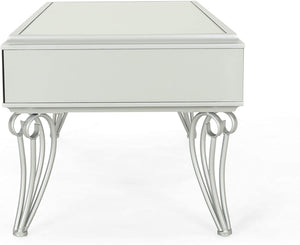 Modern Mirrored Coffee Table with Drawer - EK CHIC HOME