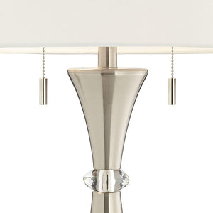 Art Deco Table Lamps Set of 2 Concave Column Hourglass - EK CHIC HOME