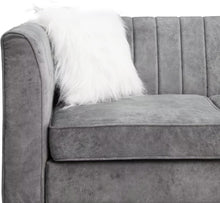 Load image into Gallery viewer, Grey Velvet Sectional Sofa with Right Chaise, Pillow Included - EK CHIC HOME