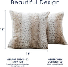 Load image into Gallery viewer, Embossed Faux Fur Throw Pillows - Set of 2 Lumbar - EK CHIC HOME