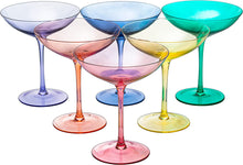 Load image into Gallery viewer, Colored Vintage Glass Coupes 12oz - EK CHIC HOME