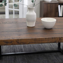 Load image into Gallery viewer, 72&quot; Rustic Solid Wood Dining Table - Mahogany Finish - EK CHIC HOME