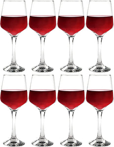 Wine Glasses, Set of 12 Red Wine Glasses, 12.75 Ounce Clear - EK CHIC HOME