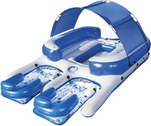 Load image into Gallery viewer, Inflatable 8-Person Floating Island with UV Sun Shade and Connecting Lounge Rafts - EK CHIC HOME