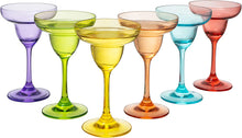 Load image into Gallery viewer, Hand Blown Colorful Margarita &amp; Martini Glass (Set of 6) - EK CHIC HOME