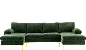 U Shaped Sectional Couch-Large Modular Sectional Sofa - EK CHIC HOME