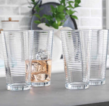 Load image into Gallery viewer, 17 Ounces Cooler Glasses, Set of 4 Ribbed Highball Glasses - EK CHIC HOME